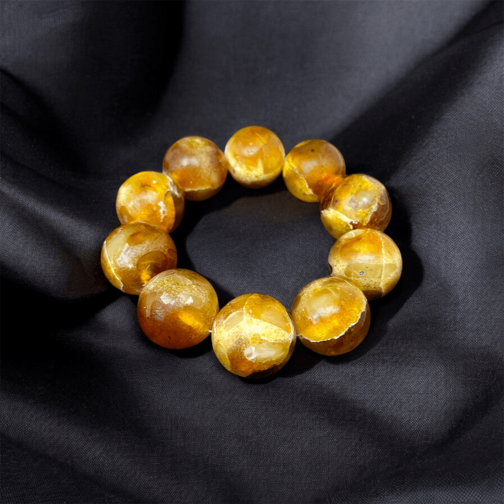 Timeless Amber Duo bracelet – handcrafted natural amber jewelry piece